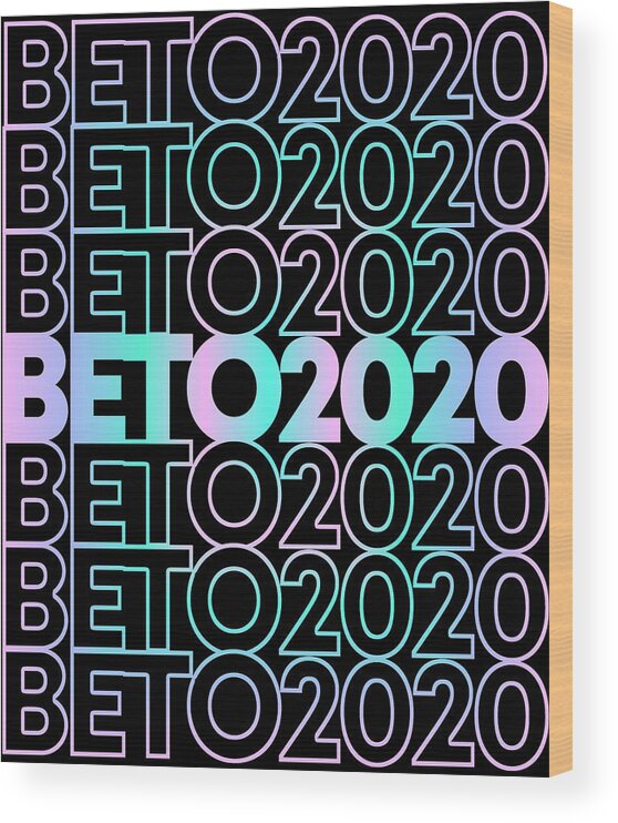 Cool Wood Print featuring the digital art Retro Beto 2020 by Flippin Sweet Gear
