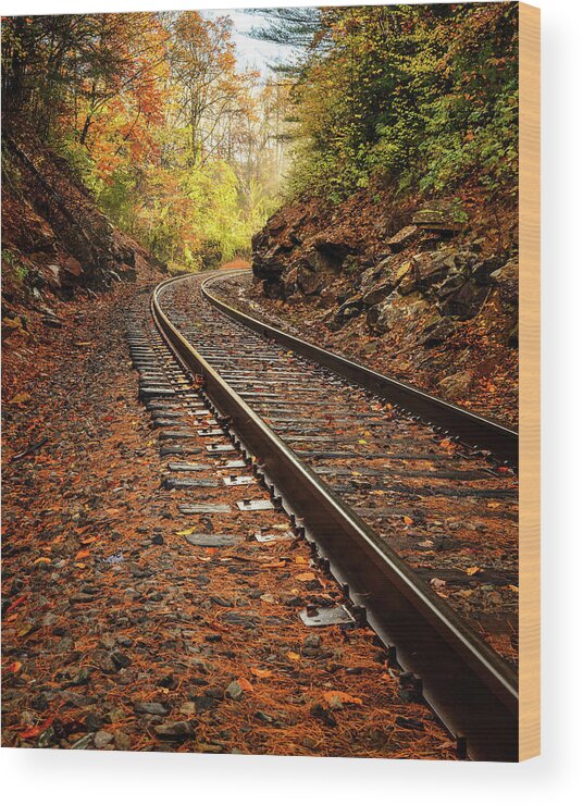 Autumn Wood Print featuring the photograph Rollin Round the Bend by SC Shank