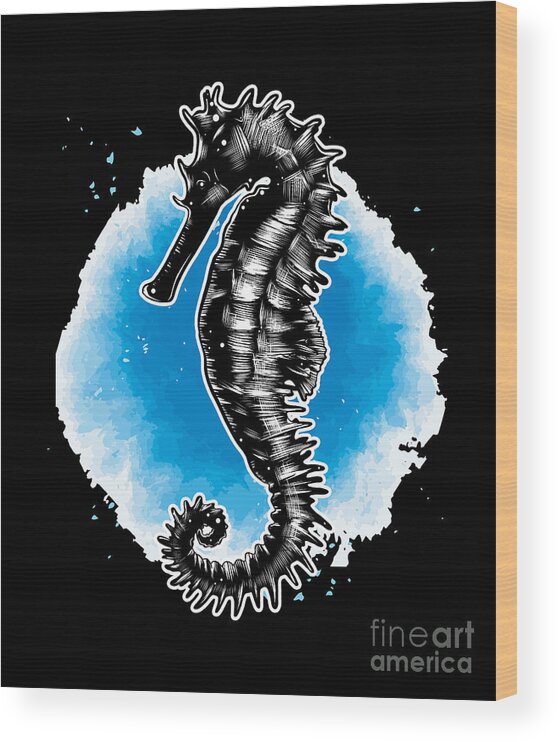 Sea Monster Fish Marine Animals Sea Creature Gift Im A Seahorse Wood Print  by Thomas Larch - Pixels