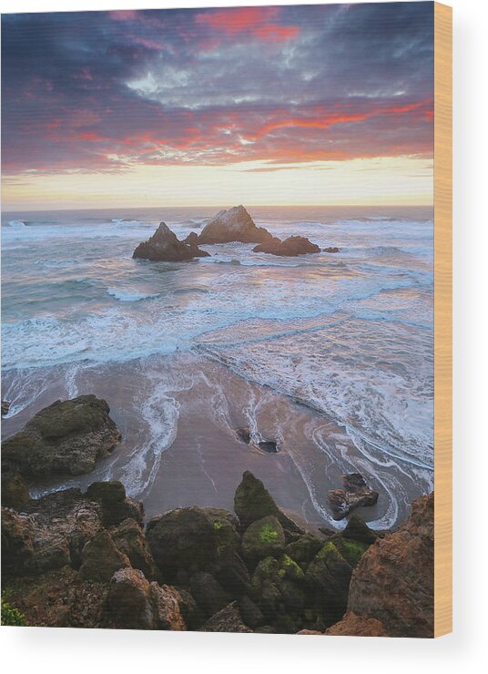  Wood Print featuring the photograph Seal Rock Bliss by Louis Raphael