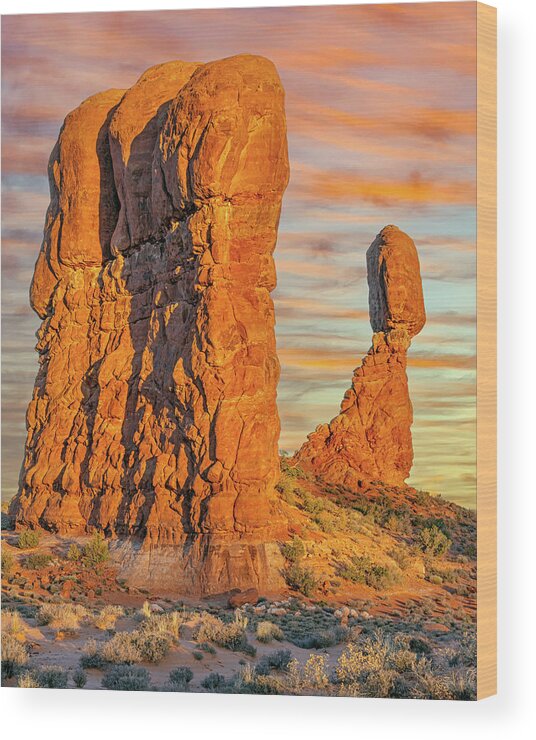 Arches National Park Wood Print featuring the photograph September 2023 Balanced Rock by Alain Zarinelli