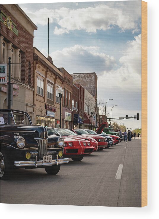 Downtown Wood Print featuring the photograph Shades of the Past by Andrew Miller