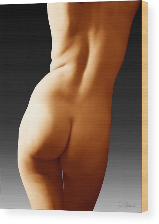 Nude Wood Print featuring the photograph Sinuous Nude by Joe Bonita