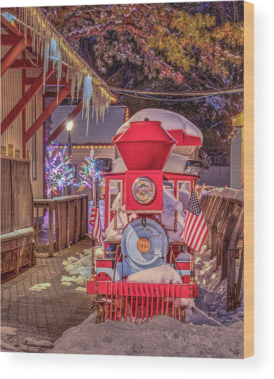 Smithville Wood Print featuring the photograph Smithville Train No Rides Till Spring by Kristia Adams