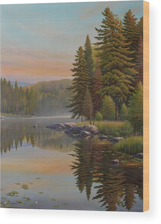 Canadian Wood Print featuring the painting Summer Dreams by Jake Vandenbrink