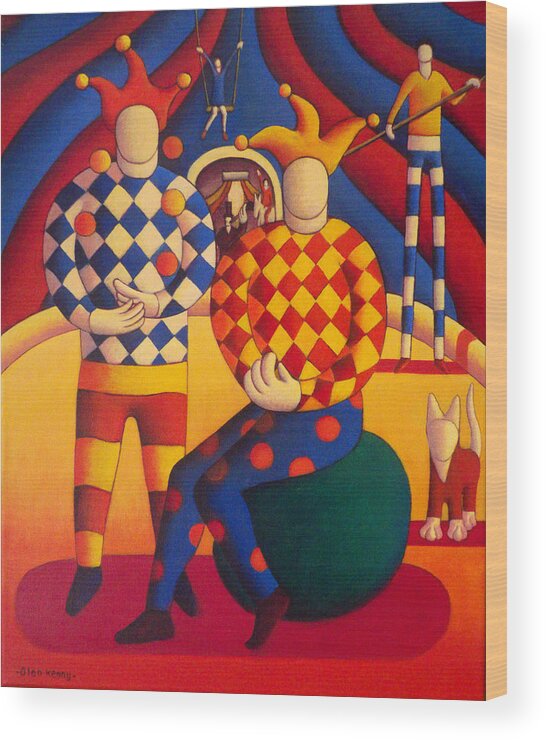 Circus Wood Print featuring the painting The Circus by Alan Kenny