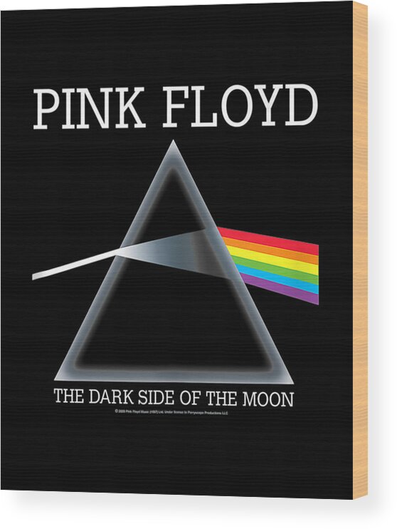Pink Floyd Wood Print featuring the digital art The Dark Side Of The Moon by Notorious Artist