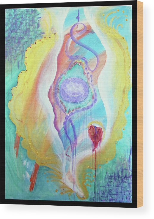 Gem Wood Print featuring the painting The Gem of Forgiveness by Feather Redfox