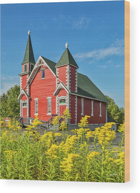 Middle Ridge Umc Wood Print featuring the photograph The Little Red Church by Jurgen Lorenzen