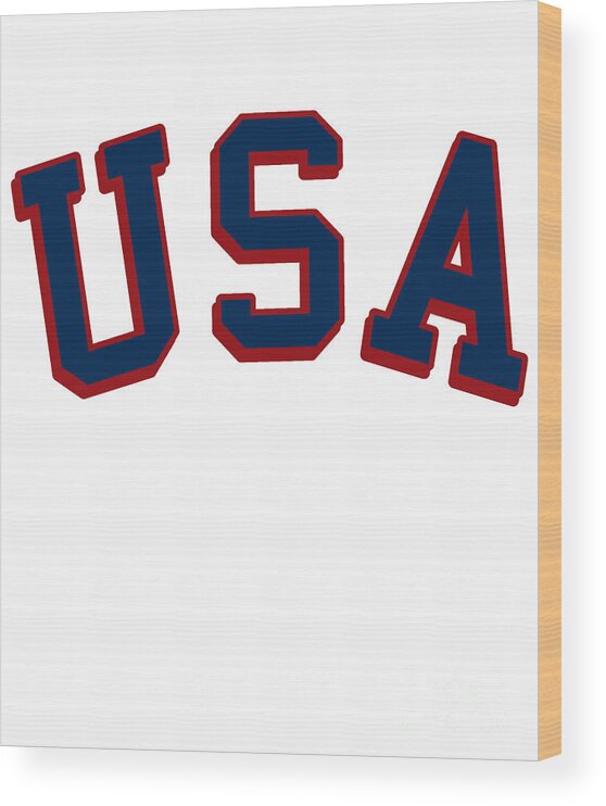 Usa Wood Print featuring the digital art USA America 4th of July by Flippin Sweet Gear
