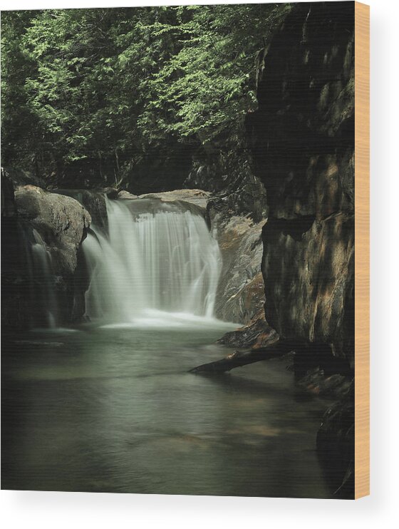 Waterfall Wood Print featuring the photograph Waterfalls and Shadows by Doolittle Photography and Art