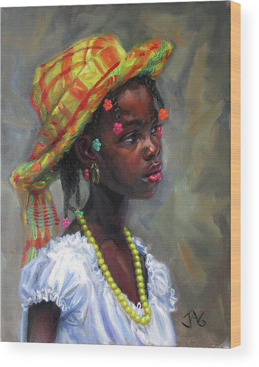 Caribbean Wood Print featuring the painting Willia 9 by Jonathan Gladding