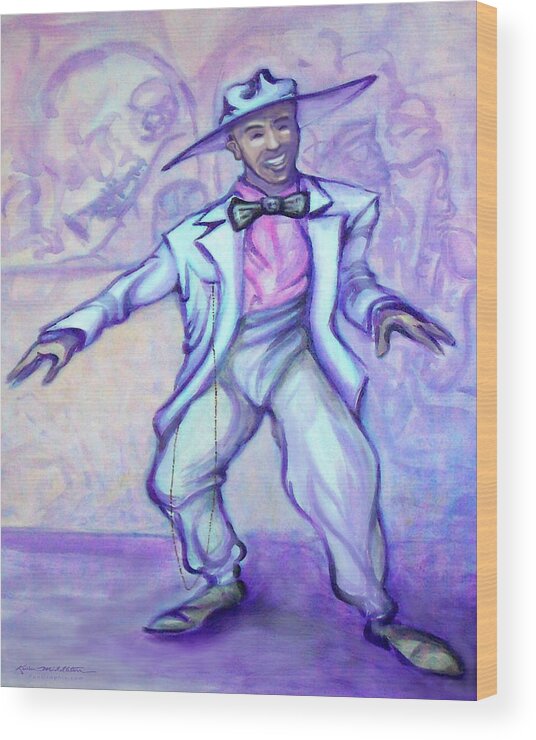 Zoot Suit Wood Print featuring the painting Zoot Suit by Kevin Middleton