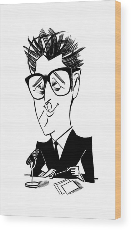 Ira Glass Wood Print featuring the drawing Ira Glass by Tom Bachtell