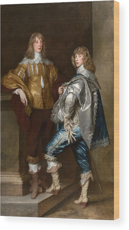 Anthony Van Dyck Wood Print featuring the painting Lord John Stuart and his Brother Lord Bernard Stuart by Anthony van Dyck