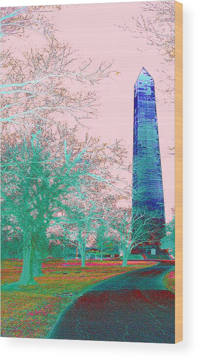 Abstract Obelisk Wood Print featuring the photograph The Obelisk by Stacie Siemsen