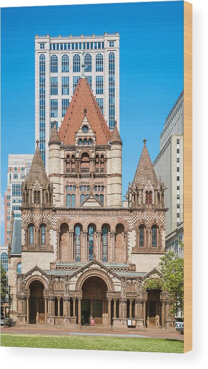Trinity Church In Boston Wood Print featuring the photograph Trinity Church in Boston by Klm Studioline