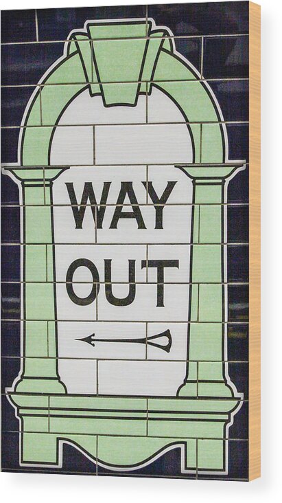 Tile Wood Print featuring the photograph Way Out by Ross Henton