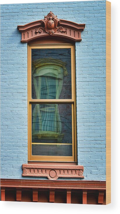 New Jersey Wood Print featuring the photograph Window In Window In Red Bank by Gary Slawsky