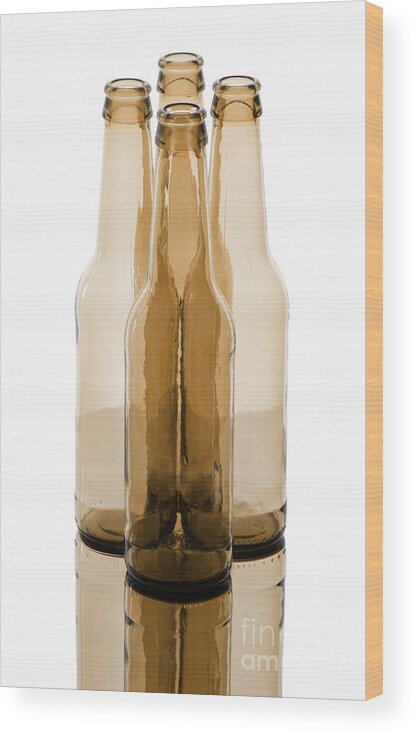Beer Wood Print featuring the photograph Beer Bottles #4 by Blink Images