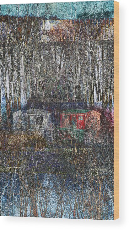 Cabin Wood Print featuring the painting Cabin Recluse by Jade Knights