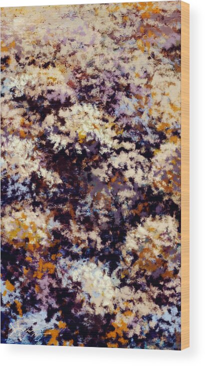 Flowers Wood Print featuring the painting Flowers by Hans Neuhart