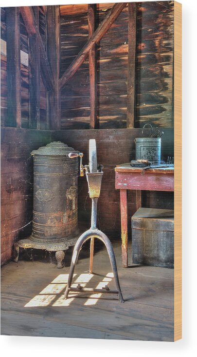 Workshop Wood Print featuring the photograph Historic Barn Workshop by Gary Slawsky