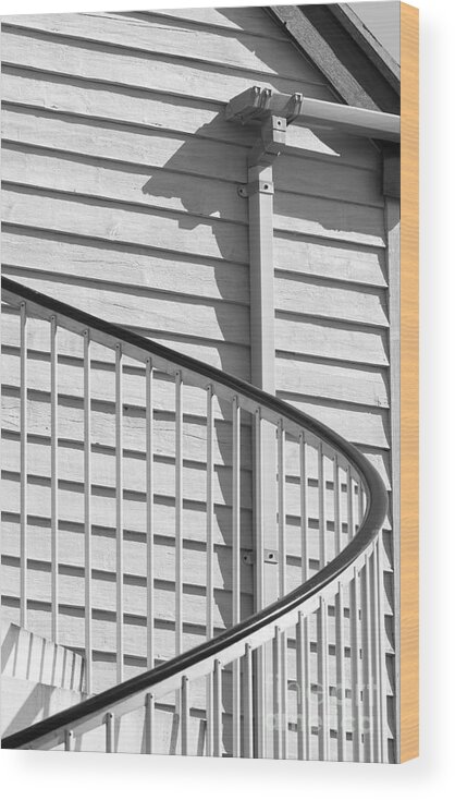 Black And White Wood Print featuring the photograph Lines and curves by Colin Rayner