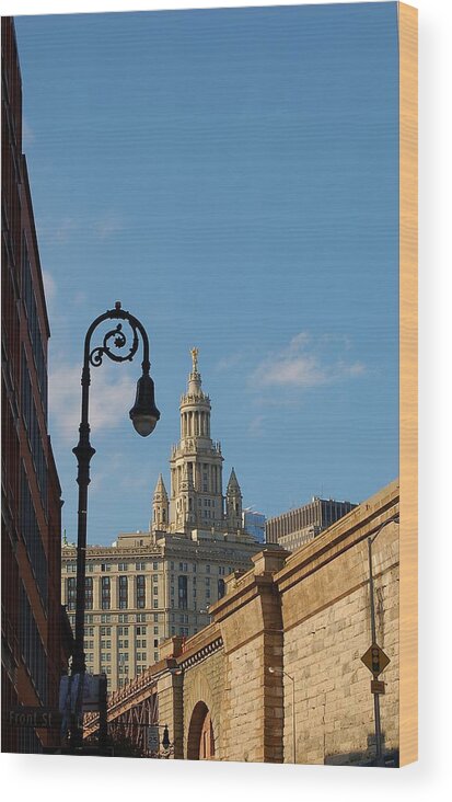 David N. Dinkins Municipal Building Wood Print featuring the photograph David N. Dinkins Municipal Building 2 by Christopher James