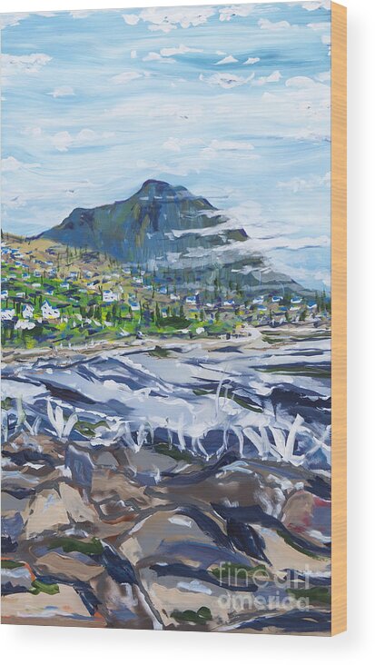 South Africa Wood Print featuring the painting South African Coastline Part Three by Patrick Grills