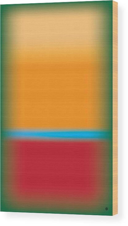 Modern Art Wood Print featuring the digital art Tall Abstract Color by Gary Grayson