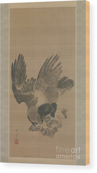 1880-1889 Wood Print featuring the drawing Eagle Attacking A Monkey by Heritage Images
