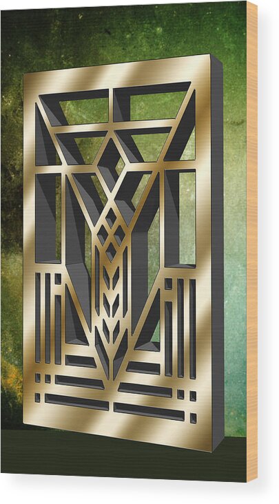 Staley Wood Print featuring the digital art Vertical Design 1 by Chuck Staley