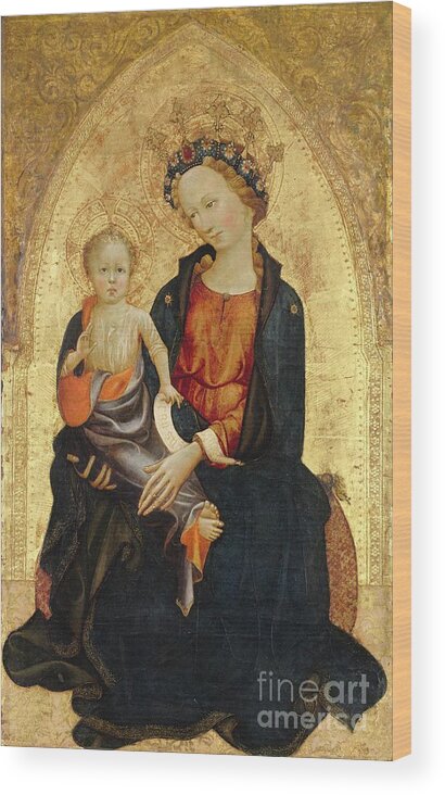 Child Wood Print featuring the drawing Madonna And Child by Heritage Images