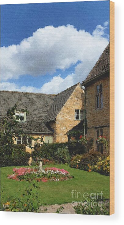 Bourton-on-the-water Wood Print featuring the photograph A Bourton Garden by Brian Watt