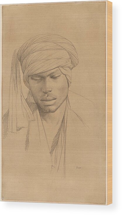 Jean-leon Gerome Wood Print featuring the drawing Assan, a Young Man by Jean-Leon Gerome