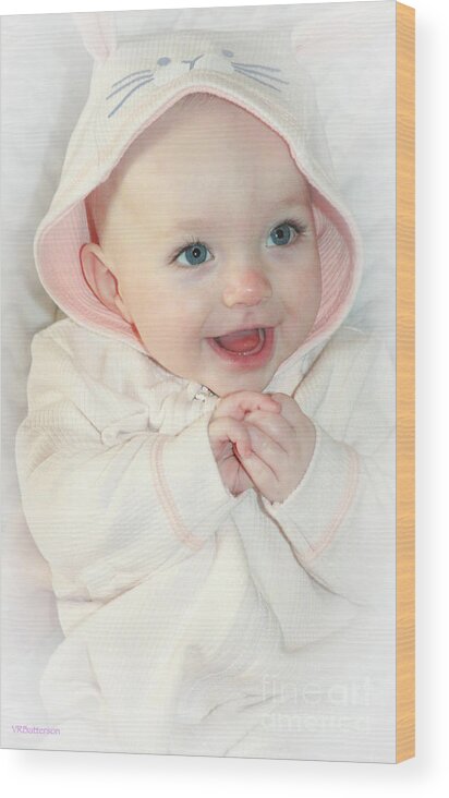 Baby Wood Print featuring the photograph Baby Girl III by Veronica Batterson