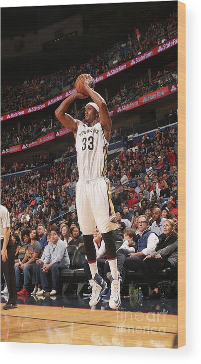 Smoothie King Center Wood Print featuring the photograph Dante Cunningham by Layne Murdoch