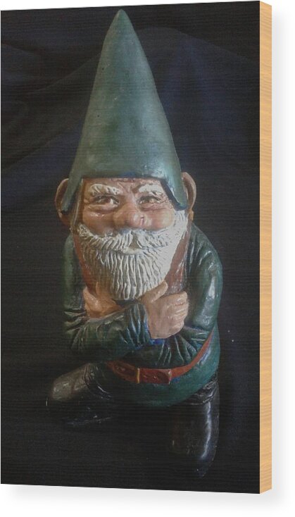  Wood Print featuring the painting Green Gnome by James RODERICK
