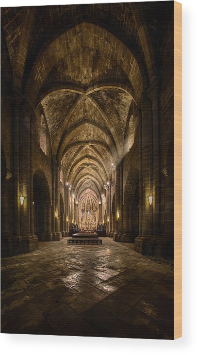 Church Wood Print featuring the photograph The church of Santa Maria de la Oliva by Micah Offman