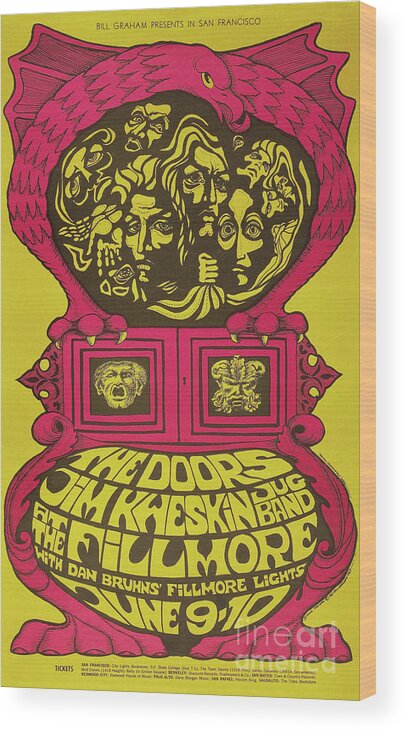 The Doors Wood Print featuring the photograph The Doors at the Fillmore by The Doors
