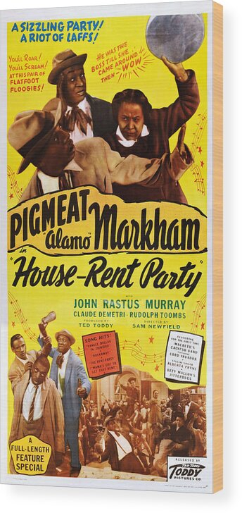 1940s Movies Wood Print featuring the photograph House-rent Party, Top Center And Bottom by Everett