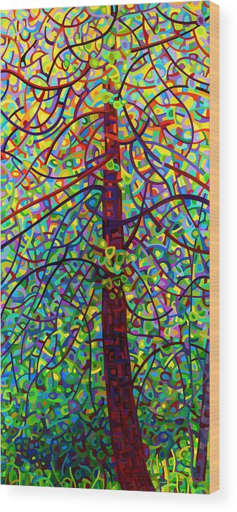 Art Wood Print featuring the painting Kaleidoscope by Mandy Budan