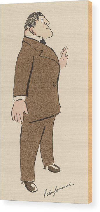 Sacha Wood Print featuring the drawing Sacha Guitry French Actor    Date by Mary Evans Picture Library