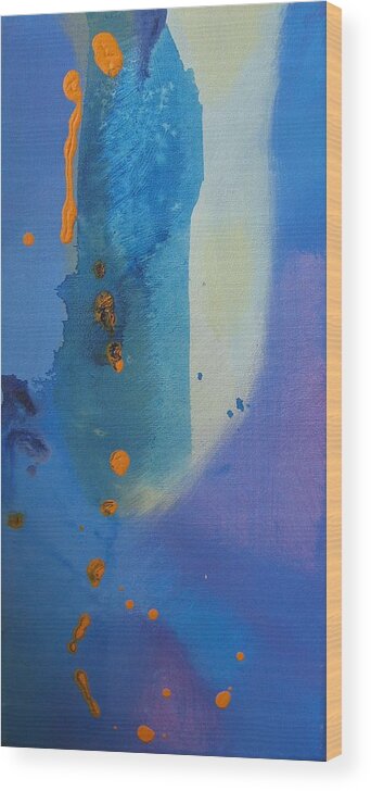 Acrylic Wood Print featuring the painting Symphony In Blue 5 by Alfred Ng