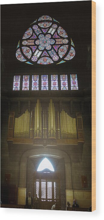 Basilica Wood Print featuring the photograph Grand Organ at Our Lady of the Rosary Cathedral Manizales Colomb by Adam Rainoff