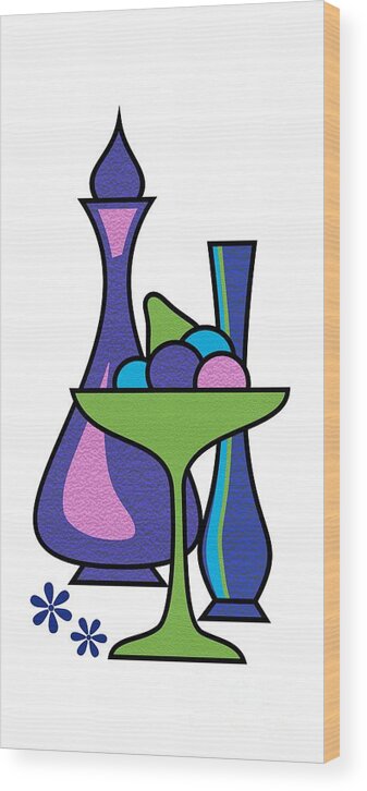 Gravel Art Wood Print featuring the digital art Gravel Art Fruit Compote by Donna Mibus