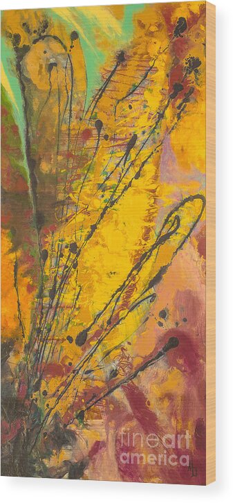 Jazz Wood Print featuring the painting Jazz by Marc Dmytryshyn