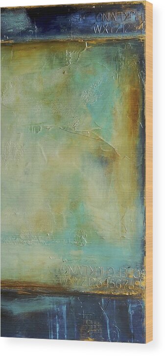 Abstract Wood Print featuring the painting Cry Me A River II #1 by Erin Ashley