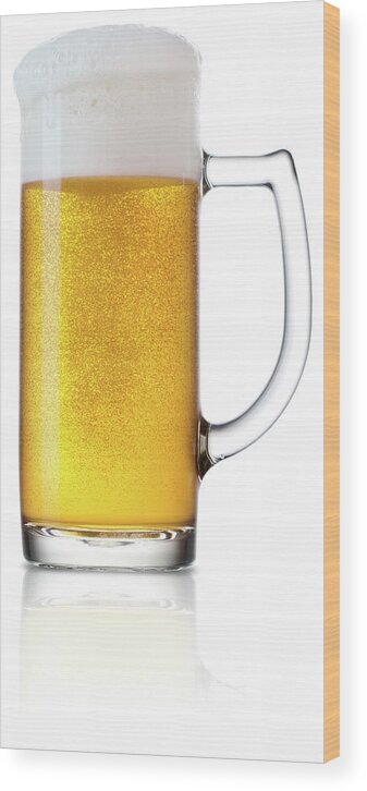 White Background Wood Print featuring the photograph Beer Mug by Julichka